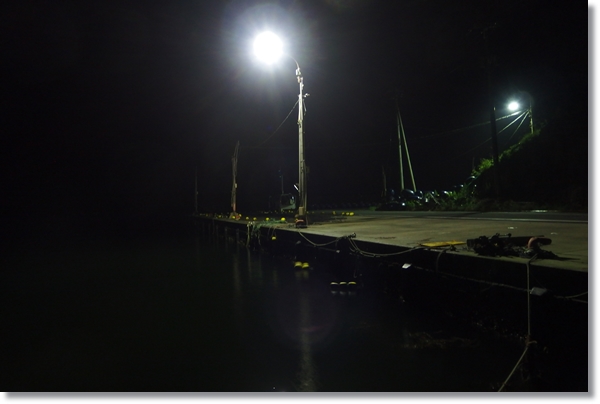 夜の奥松島室浜漁港